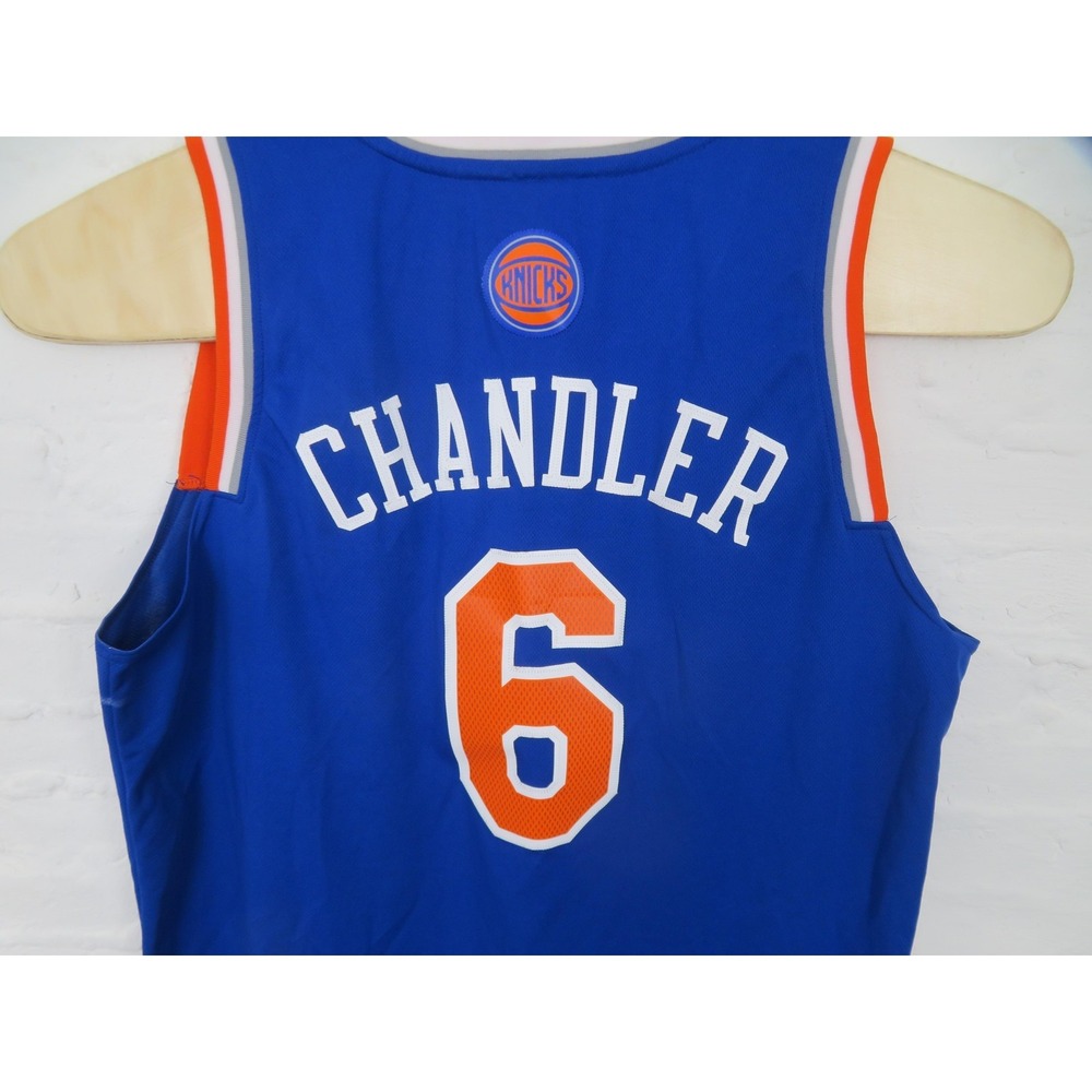 New York Knicks Tyson Chandler #6 Jersey Mens XL Blue Adidas NBA Basketball - Picture 9 of 12
